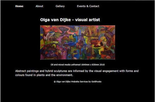 Olga van Dijke Website Design