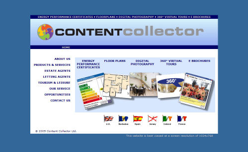 Content Collector Website Design