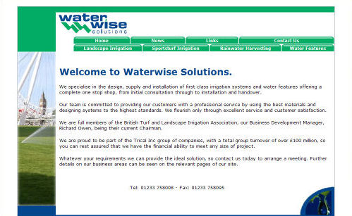 Water Wise Website Design