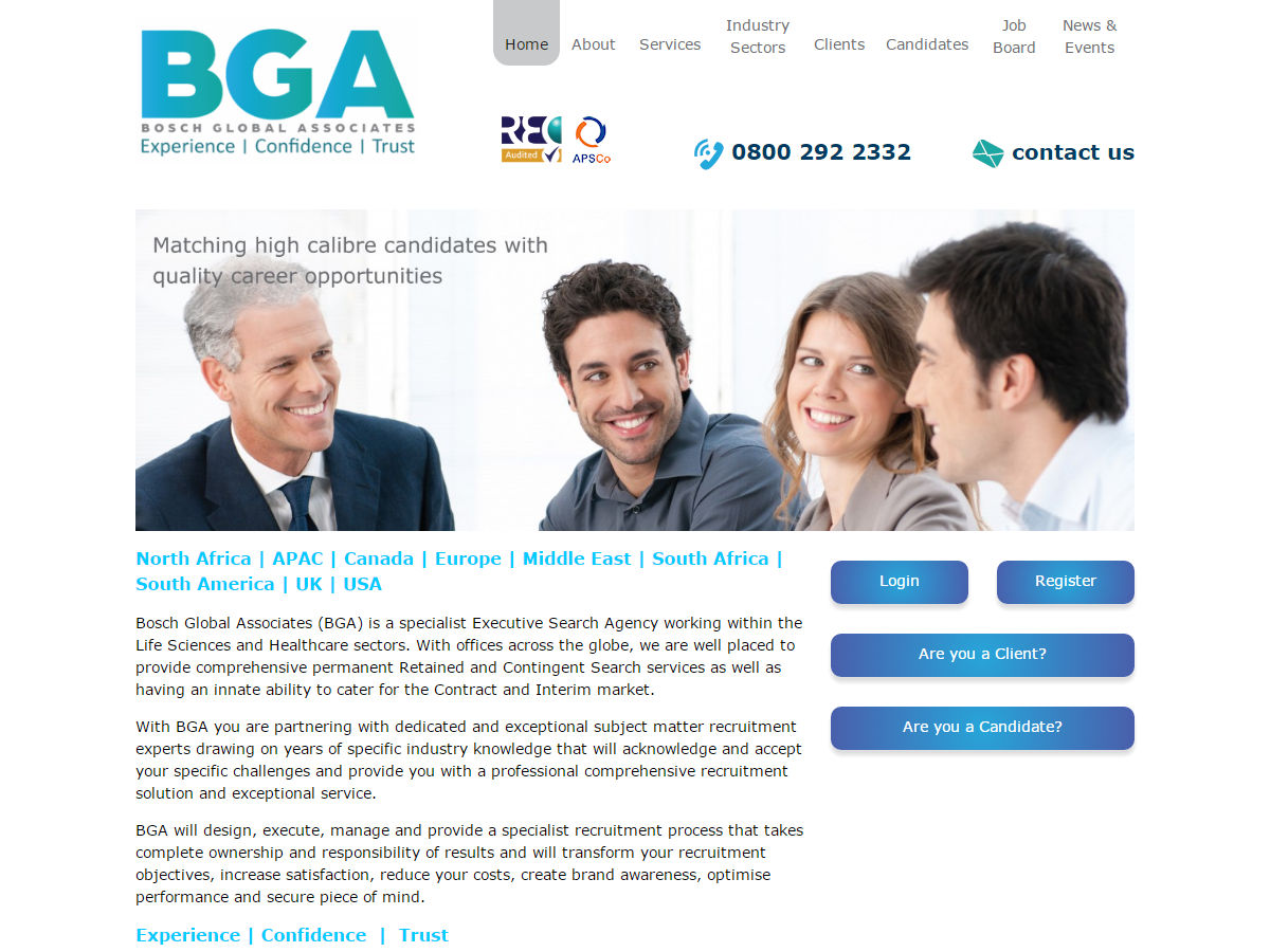 Bosch Global Associates Website Design