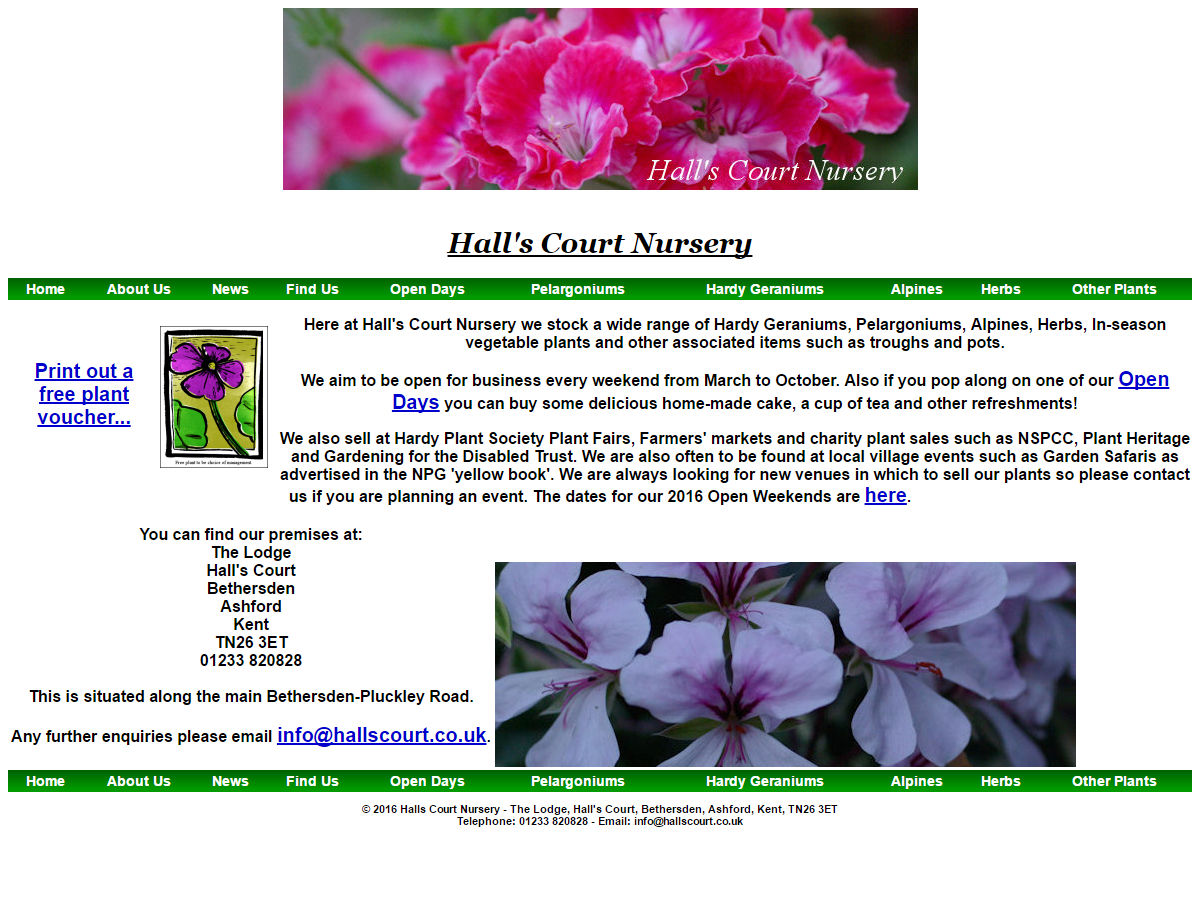 Halls Court Website Design