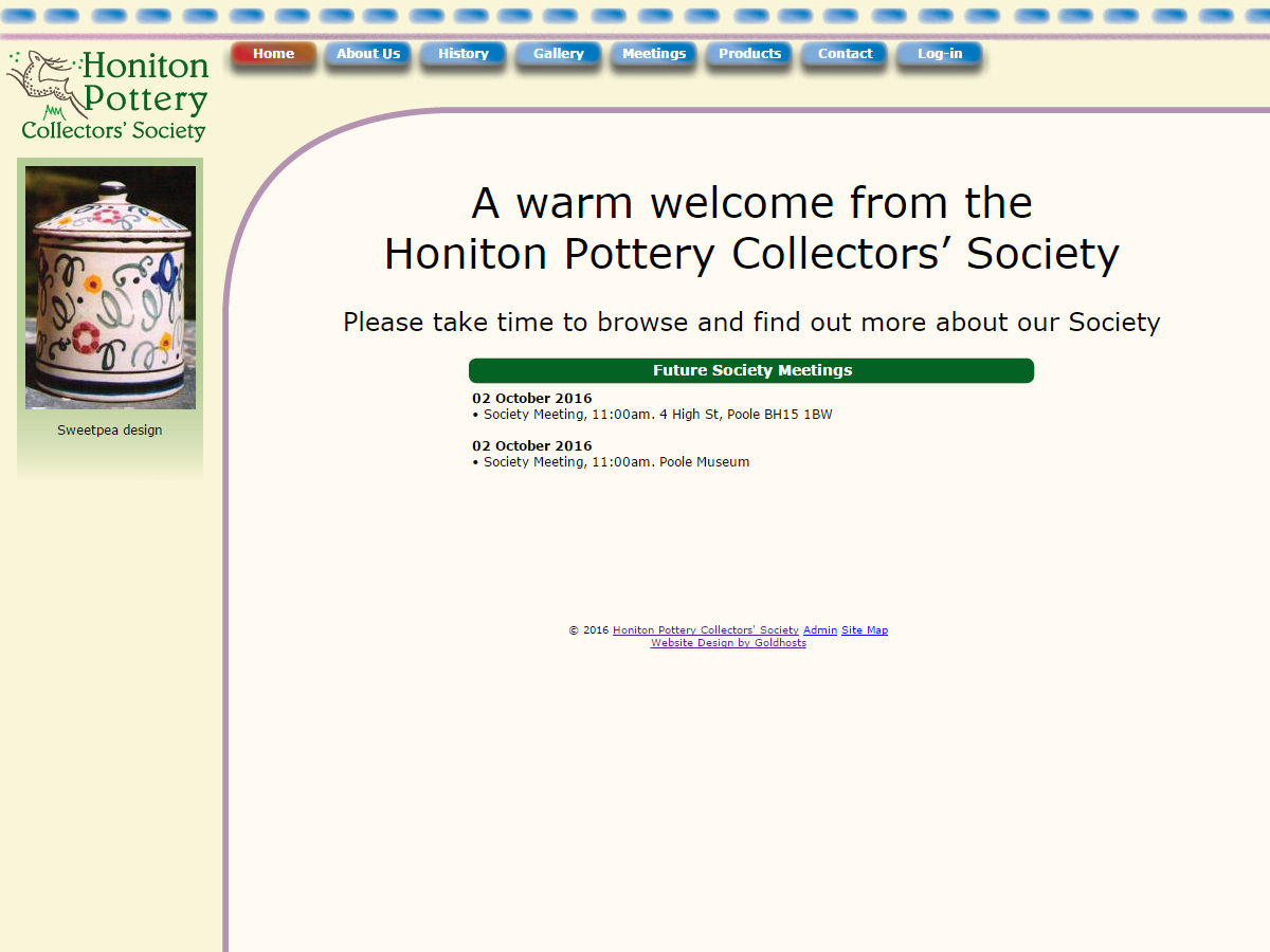 Honiton Pottery Website Design