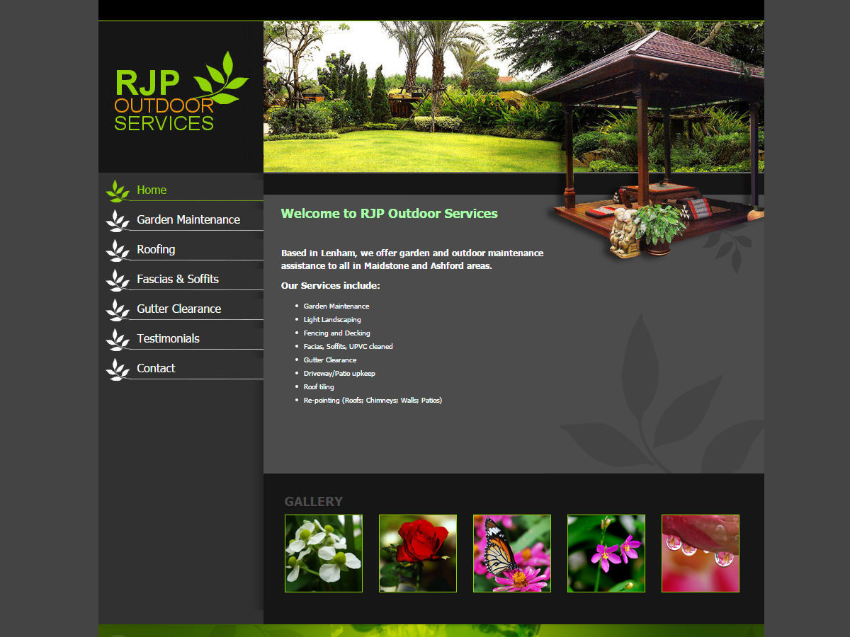 RJP Outdoor Services Website Design