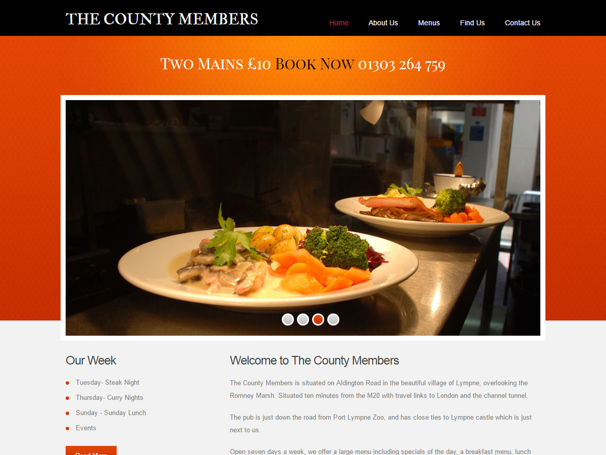 the county members pub website